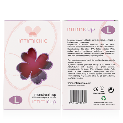 INTIMICHIC - COPO MENSTRUAL GRAU MÉDICO SILICONE - TAMANHO L - D-213068 - Dona Pimenta