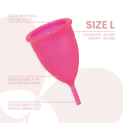 INTIMICHIC - COPO MENSTRUAL GRAU MÉDICO SILICONE - TAMANHO L - D-213068 - Dona Pimenta