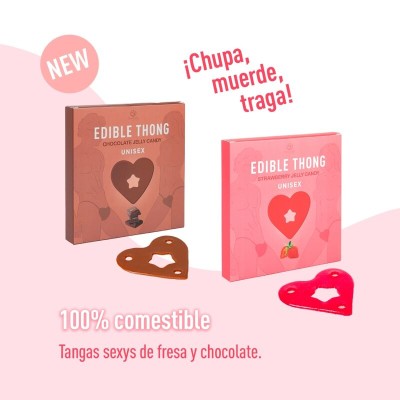 SECRET PLAY - TANGA DE GOMA DE CHOCOLATE - D-240138 - Dona Pimenta