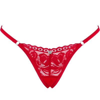 OBSESSIVE - LACELOVE THONG VERMELHO XS/S - D-235902 - Dona Pimenta