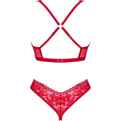 OBSESSIVE - LACELOVE CUPLESS DUAS PEÇAS CONJUNTO VERMELHO XS/S - D-235908 - Dona Pimenta