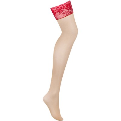 OBSESSIVE - MEIAS DE LACELOVE VERMELHAS XS/S - D-235914 - Dona Pimenta