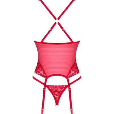 OBSESSIVE - LACELOVE CORSET VERMELHO XS/S - D-235905 - Dona Pimenta