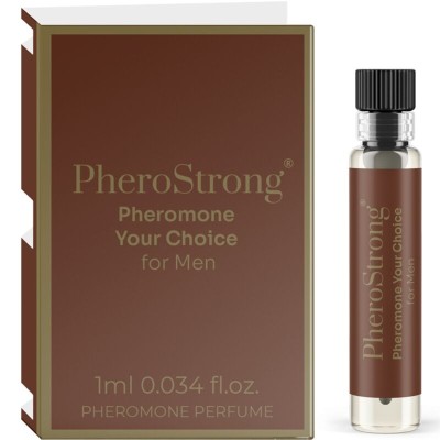 PHEROSTRONG - PERFUME DE FEROMONAS SUA ESCOLHA PARA HOMEM 1 ML - D-240072 - Dona Pimenta