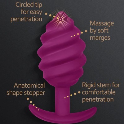 G-VIBE - GPLUG TWIST 2 PLUG ANAL ROXO - D-240129 - Dona Pimenta