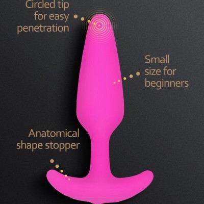 G-VIBE - GPLUG PLUG ANAL VIBRADOR XS FÚCSIA - D-240131 - Dona Pimenta