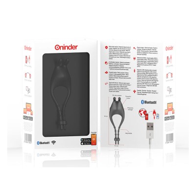 ONINDER - ANEL VIBRADOR AJUSTÁVEL RECARREGÁVEL PAMPA COM ESTIMULADOR DE CLITÓRIS 10 VELOCIDADES - APLICATIVO GRATUITO - D-239514