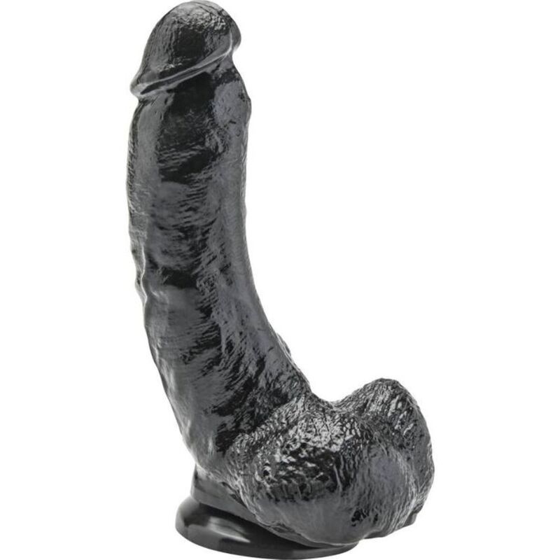 GET REAL - DILDO 20,5 CM COM BOLAS PRETAS - D-234568 - Dona Pimenta