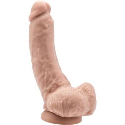 GET REAL - DILDO 20,5 CM COM BOLAS PELE - D-234569 - Dona Pimenta