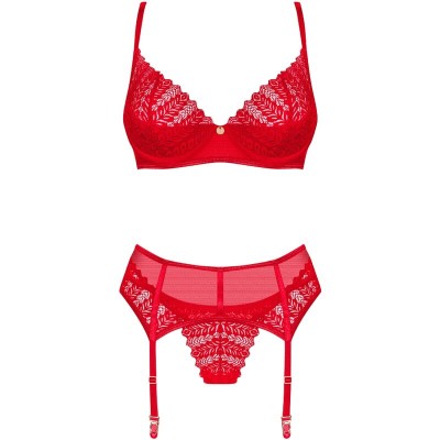 OBSESSIVE - INGRIDIA CONJUNTO DUAS PEÇAS VERMELHO XS/S - D-236665 - Dona Pimenta