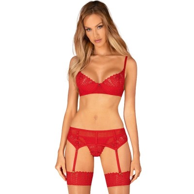 OBSESSIVE - INGRIDIA TRÊS PEÇAS VERMELHO XS/S - D-236668 - Dona Pimenta