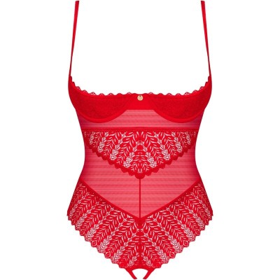 OBSESSIVE - INGRIDIA CROTCHLESS VERMELHO XS/S - D-236677 - Dona Pimenta