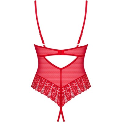 OBSESSIVE - INGRIDIA CROTCHLESS VERMELHO XS/S - D-236677 - Dona Pimenta