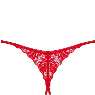 OBSESSIVE - INGRIDIA TANGA CROTCHLESS VERMELHA XS/S - D-236680 - Dona Pimenta