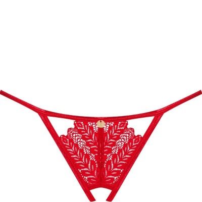 OBSESSIVE - INGRIDIA TANGA CROTCHLESS VERMELHA XS/S - D-236680 - Dona Pimenta