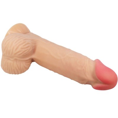 PRETTY LOVE - SÉRIE SLIDING SKIN DILDO REALÍSTICO COM VENTOSA DESLIZANTE PELE 20,6 CM - D-238763 - Dona Pimenta