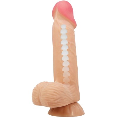 PRETTY LOVE - SÉRIE SLIDING SKIN DILDO REALÍSTICO COM VENTOSA DESLIZANTE PELE 20,6 CM - D-238763 - Dona Pimenta