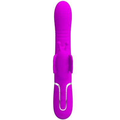 PRETTY LOVE - VIBRADOR COELHO MULTIFUNÇÕES 4 EM 1 BORBOLETE FÚCSIA - D-239891 - Dona Pimenta