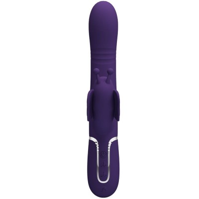 PRETTY LOVE - VIBRADOR COELHO MULTIFUNÇÕES 4 EM 1 BORBOLETA ROXO - D-239893 - Dona Pimenta