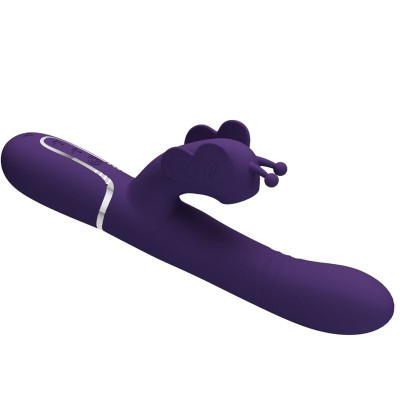 PRETTY LOVE - VIBRADOR COELHO MULTIFUNÇÕES 4 EM 1 BORBOLETA ROXO - D-239893 - Dona Pimenta