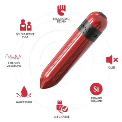 ARMONY - FOGUETE VIBRADOR BALA CONTROLE REMOTO FÚCSIA - D-238060 - Dona Pimenta