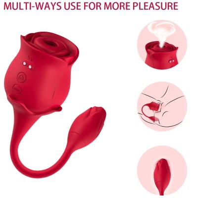 ARMONY - PINK LICKING VIBRANDO DE CLIT & VIBRADOR VERMELHO - D-237963 - Dona Pimenta