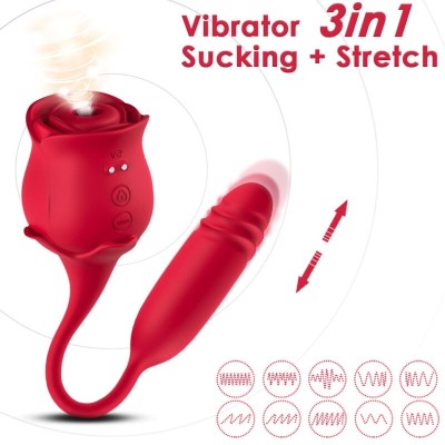 ARMONY - ROSEKNIGTH LAMINDO CLITOR VIBRANTE E VIBRADOR VERMELHO - D-237964 - Dona Pimenta