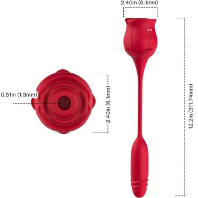 ARMONY - ROSEKNIGTH LAMINDO CLITOR VIBRANTE E VIBRADOR VERMELHO - D-237964 - Dona Pimenta