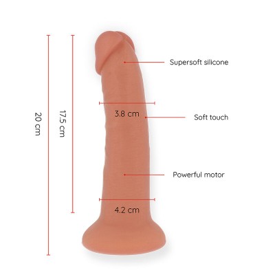 ONINDER - DILDO VIBRADOR BOGOTÁ MÉDIO 9 VELOCIDADES NATURAL 22 CM -O- 4,5 CM - APLICATIVO GRATUITO - D-239510 - Dona Pimenta