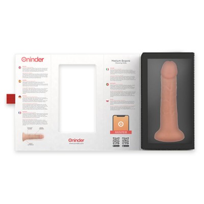 ONINDER - DILDO VIBRADOR BOGOTÁ MÉDIO 9 VELOCIDADES NATURAL 22 CM -O- 4,5 CM - APLICATIVO GRATUITO - D-239510 - Dona Pimenta