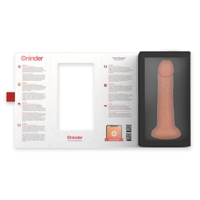 ONINDER - VIBRADOR PEQUENO BOGOTÁ DILDO 9 VELOCIDADES NATURAL 22 CM -O- 4,5 CM - APLICATIVO GRATUITO - D-239511 - Dona Pimenta