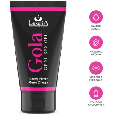 LUXURIA GEL ORAL SEX SABOR CEREJA 30 ML - D-224134 - Dona Pimenta