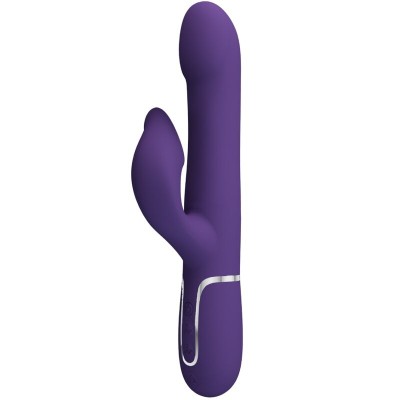 PRETTY LOVE - ZALIN VIBRADOR DE COELHO PÉROLAS 4 EM 1 ROXO - D-240557 - Dona Pimenta