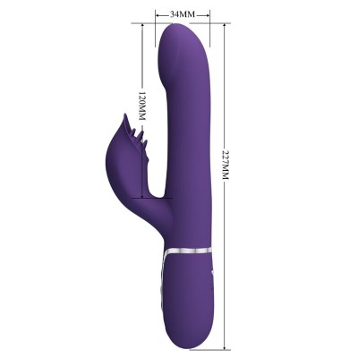 PRETTY LOVE - ZALIN VIBRADOR DE COELHO PÉROLAS 4 EM 1 ROXO - D-240557 - Dona Pimenta