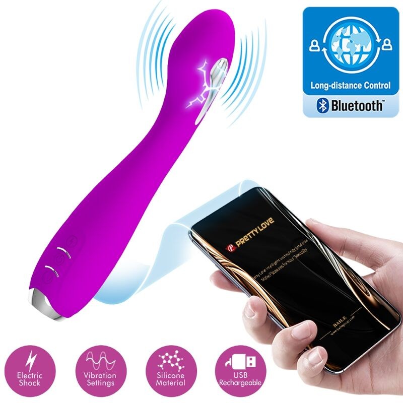 PRETTY LOVE - HECTOR ELECTROSHOCK VIBRADOR APLICATIVO GRATUITO VIOLETA - D-240561 - Dona Pimenta