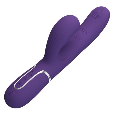 PRETTY LOVE - VIBRADOR PERLITA G-SPOT 3 EM 1 MULTIFUNO ROXO - D-240558 - Dona Pimenta