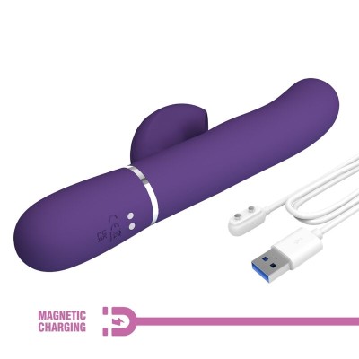 PRETTY LOVE - VIBRADOR PERLITA G-SPOT 3 EM 1 MULTIFUNO ROXO - D-240558 - Dona Pimenta