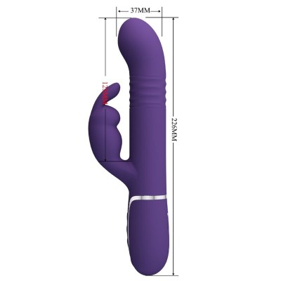 PRETTY LOVE - COALE VIBRADOR  COELHO 4 EM 1 ROXO - D-240559 - Dona Pimenta