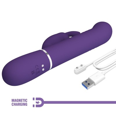 PRETTY LOVE - COALE VIBRADOR  COELHO 4 EM 1 ROXO - D-240559 - Dona Pimenta