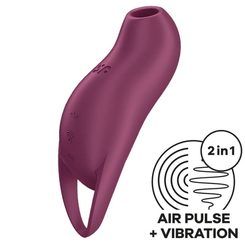 SATISFYER - ESTIMULADOR DE CLITÓRIS POCKET PRO 1 GARNET - D-239973 - Dona Pimenta