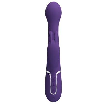 PRETTY LOVE - VIBRADOR COELHO DEJON 3 EM 1 MULTIFUNO ROXO - D-240560 - Dona Pimenta