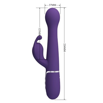 PRETTY LOVE - VIBRADOR COELHO DEJON 3 EM 1 MULTIFUNO ROXO - D-240560 - Dona Pimenta