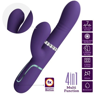 PRETTY LOVE - VIBRADOR MULTIFUNÇÃO G-SPOT ROXO - D-238290 - Dona Pimenta