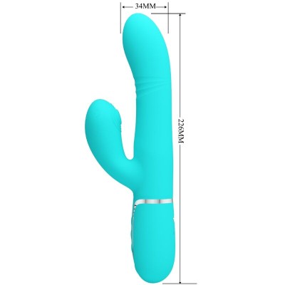 PRETTY LOVE - VIBRADOR MULTIFUNÇÃO G-SPOT AQUA VERDE - D-238291 - Dona Pimenta