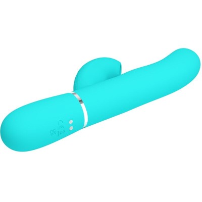 PRETTY LOVE - PERLITA MULTIFUNO 3 EM 1 VIBRADOR G-SPOT AQUA VERDE - D-238775 - Dona Pimenta