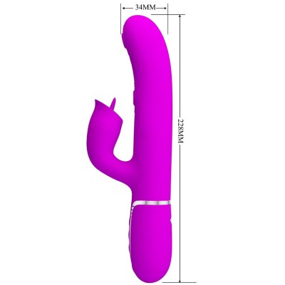 BONITO AMOR - VIBRADOR DE COELHO COM LAMBEDURA FÚCSIA - D-238294 - Dona Pimenta