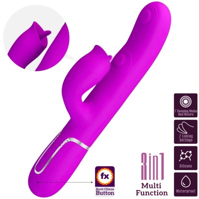 BONITO AMOR - VIBRADOR DE COELHO COM LAMBEDURA FÚCSIA - D-238294 - Dona Pimenta