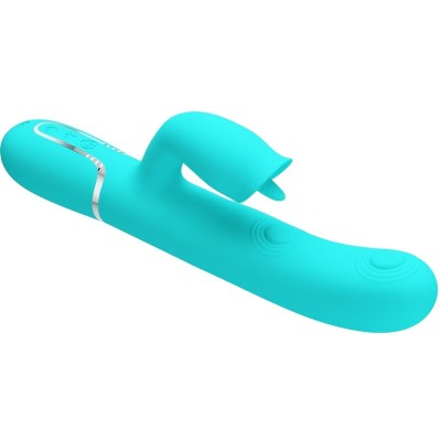 BONITO AMOR - VIBRADOR DE COELHO COM LAMBIDA AQUA VERDE - D-238295 - Dona Pimenta