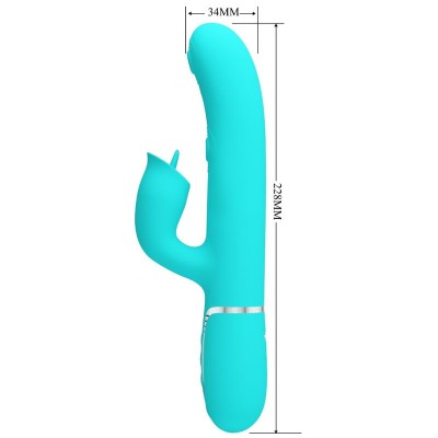 BONITO AMOR - VIBRADOR DE COELHO COM LAMBIDA AQUA VERDE - D-238295 - Dona Pimenta