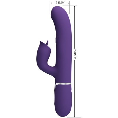 BONITO AMOR - VIBRADOR DE COELHO COM LAMBIDA ROXO - D-238296 - Dona Pimenta